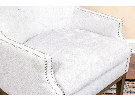 Contemporary Upholstered Wing Chair