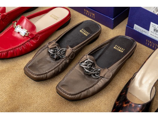 Group Of 11 Pair Of Stuart Weitzman Designer Women's Pre-Owned Footwear - Size 7 1/2 & 8