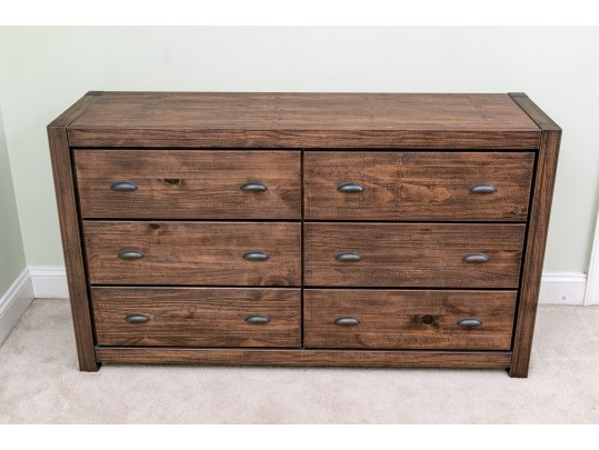 Modern Style Wood Double Dresser