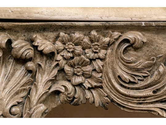 Vintage French Baroque Style Console Table 