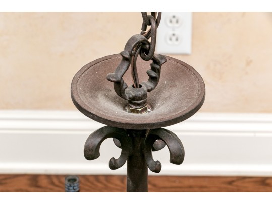 Nine Light Iron Tiered Chandelier 