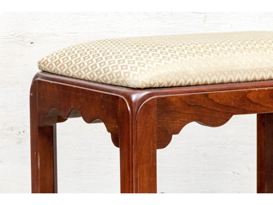 Vintage Chippindale Style Carved Cherry Bench