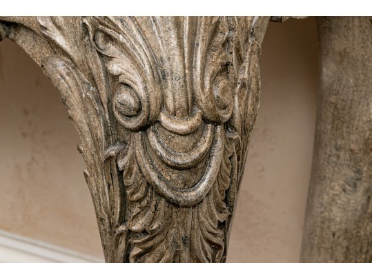 Vintage French Baroque Style Console Table 