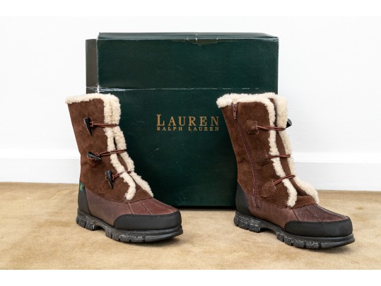 Women's Ralph Lauaren Quintessa Polo Boots - Size 8
