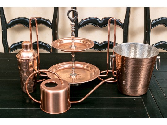 Collection Of Six Vintage Copper Items