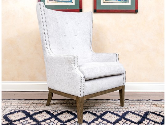 Contemporary Upholstered Wing Chair