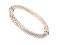 Sterling Silver Ribbed Bangle Bracelet