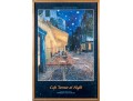 Framed Vintage Van Gogh Kroller-Muller Museum Poster, Cafe Terrace At Night