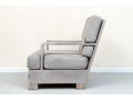  Heavy & Solid Sutherland Teak Armchair With Custom Cushions & Ottoman
