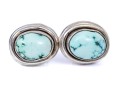 Simple Sterling Silver Turquoise Stud Earrings