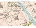 Vintage Parisian Map With Monuments