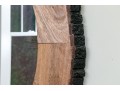 Circular Rough Hewn Wood Mirror