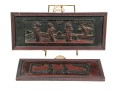 Two Vintage Chinese Carved Wood Plaques