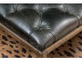 Vintage Leather Topped Bench By Spectra Home