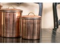 Set Of Four Graduated Copper Offer Stainless Cannisters