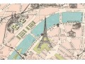 Vintage Parisian Map With Monuments