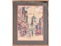 Signed Watercolor Painting, Urban Landscape, As Is