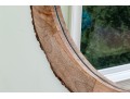 Circular Rough Hewn Wood Mirror