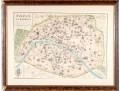Vintage Parisian Map With Monuments