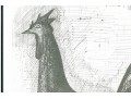 Bernard Buffet (France, 1928-1999) 1953 Black And White Lithograph, Rooster