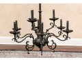 Nine Light Iron Tiered Chandelier 