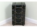 Contemporary Leather Trunk Style Cabinet
