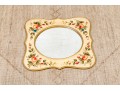 Vintage Paint Decorated Wood Mirror