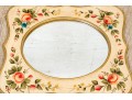 Vintage Paint Decorated Wood Mirror