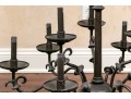 Nine Light Iron Tiered Chandelier 