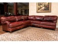 Quality Restoration Hardware Oxblood Leather Sectional