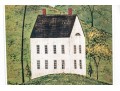 Warren Kimble (Am., VT, 20th C.) Color Print, Folk Art House In The Hills