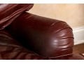 Quality Restoration Hardware Oxblood Leather Sectional