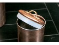 Set Of Four Graduated Copper Offer Stainless Cannisters