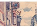 Signed Watercolor Painting, Urban Landscape, As Is
