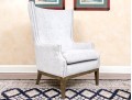 Contemporary Upholstered Wing Chair