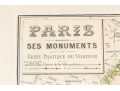 Vintage Parisian Map With Monuments