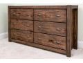 Modern Style Wood Double Dresser