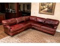 Quality Restoration Hardware Oxblood Leather Sectional