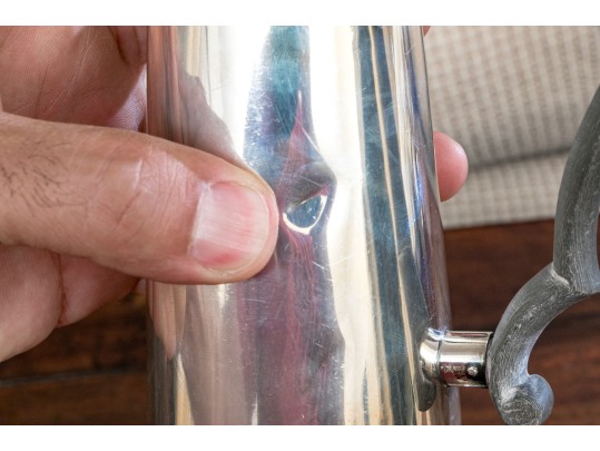 Vintage English Sterling Silver Lidded Chocolate Pot, 10.19 Gross OZT