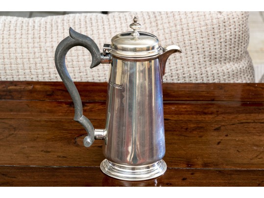 Vintage English Sterling Silver Lidded Chocolate Pot, 10.19 Gross OZT