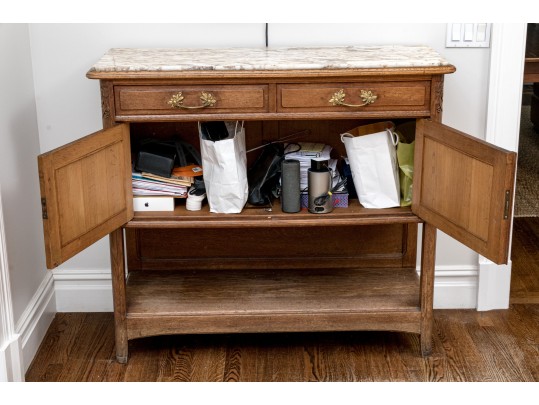 Antique French Marble Top Sideboard, Ca. 19th C. - For Restoration