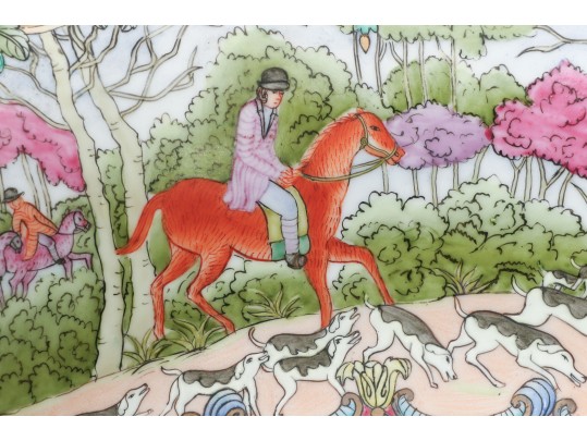 Large Chinese Famille Rose Export Porcelain Punch Centerpiece Bowl