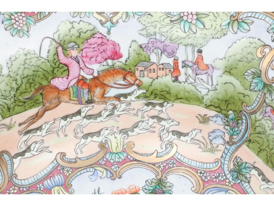 Large Chinese Famille Rose Export Porcelain Punch Centerpiece Bowl