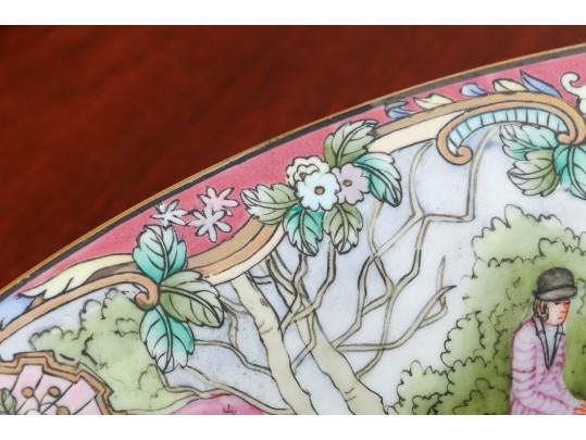 Large Chinese Famille Rose Export Porcelain Punch Centerpiece Bowl