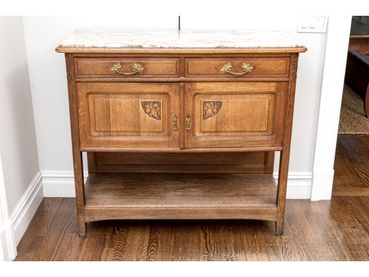 Antique French Marble Top Sideboard, Ca. 19th C. - For Restoration