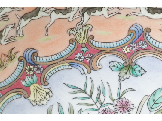 Large Chinese Famille Rose Export Porcelain Punch Centerpiece Bowl