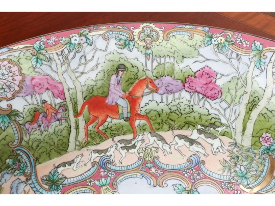 Large Chinese Famille Rose Export Porcelain Punch Centerpiece Bowl