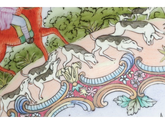 Large Chinese Famille Rose Export Porcelain Punch Centerpiece Bowl