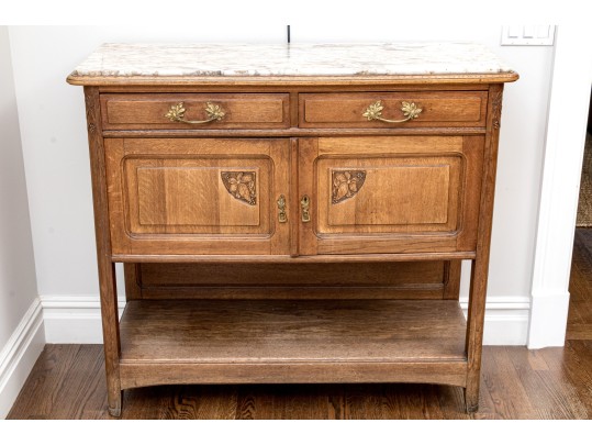 Antique French Marble Top Sideboard, Ca. 19th C. - For Restoration