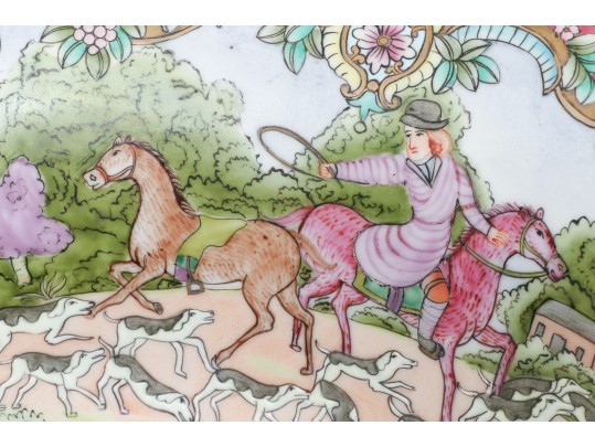 Large Chinese Famille Rose Export Porcelain Punch Centerpiece Bowl